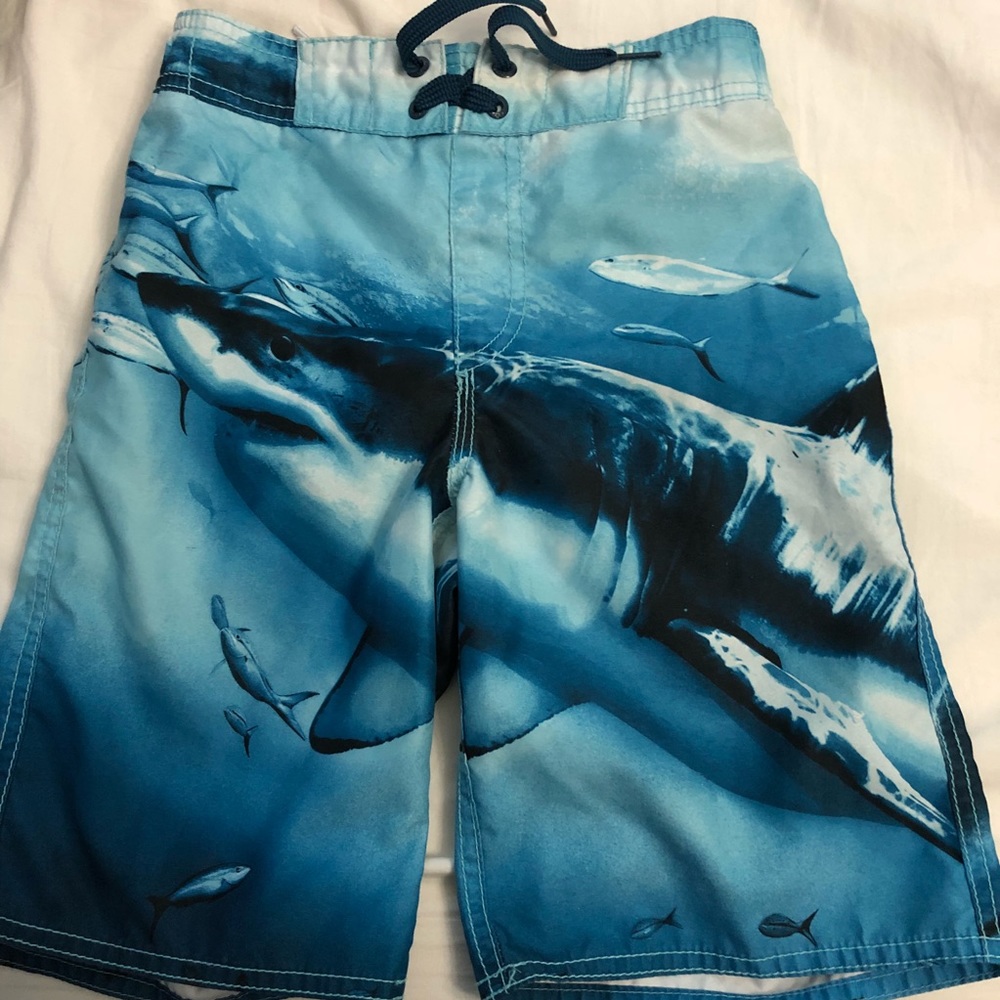 Shark swim trunks